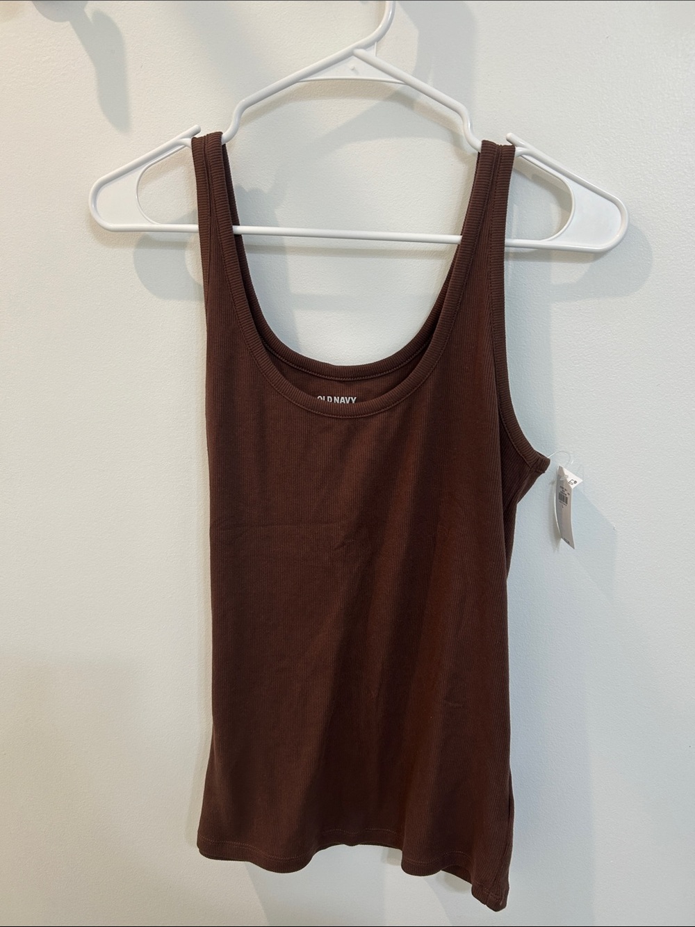 Old Navy Women's Chocolate Brown Ribbed Scoop Tank